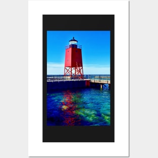 Charlevoix Lighthouse Reflections Posters and Art